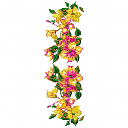 Flowers And Tree Embroidery Design 7